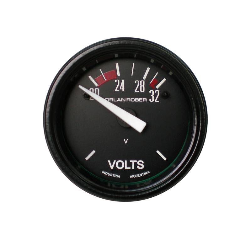 624H24V INSTRUMENTAL CLASSIC 52 MM NEGRO VOLTIMETRO 24 VOLTS