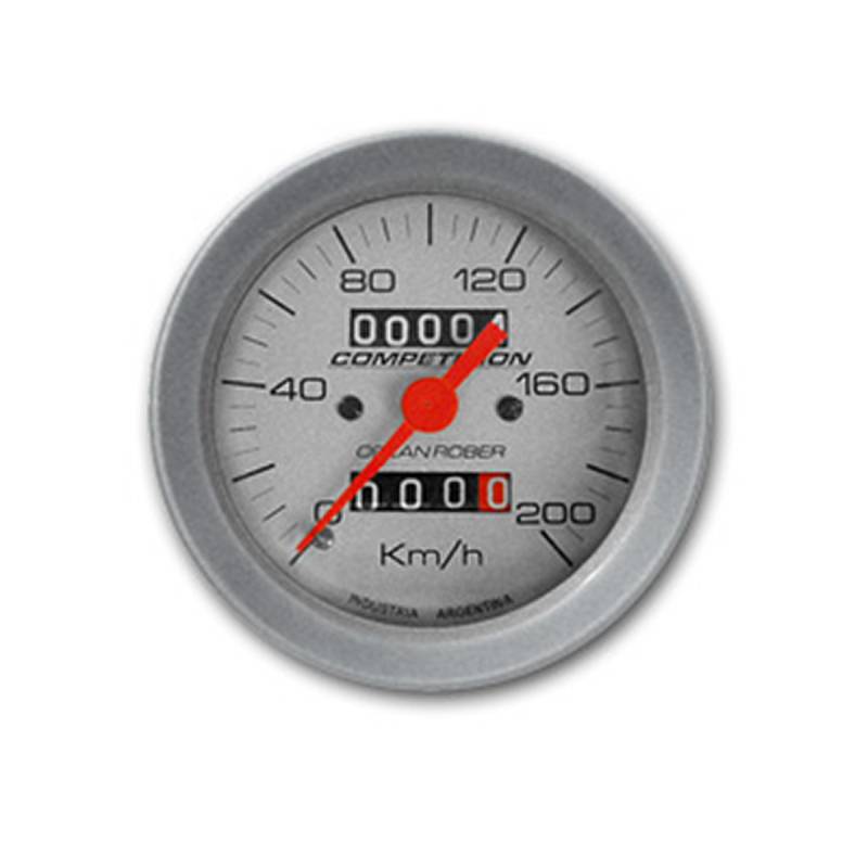 333P200A INSTRUMENTAL RACING 80 mm PLATA VELOCIMETRO AMERICANO