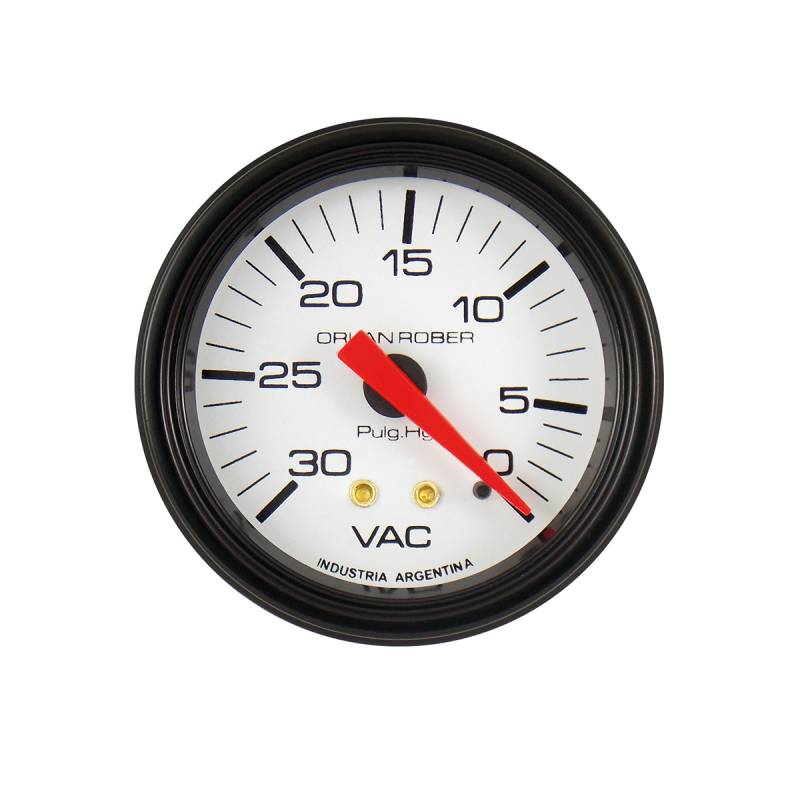 411H30 INSTRUMENTAL CLASSIC 52 MM BLANCO VACUOMETRO  0-30 PULG HG