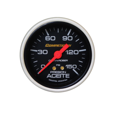 815N150 INSTRUMENTAL COMPETICION 62 MM NEGRO MANOMETRO DE ACEITE 0-150 PSI