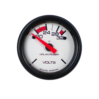 424H24V INSTRUMENTAL CLASSIC 52 MM BLANCO VOLTIMETRO 24 VOLTS