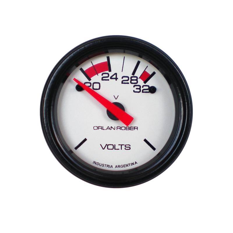424H24V INSTRUMENTAL CLASSIC 52 MM BLANCO VOLTIMETRO 24 VOLTS