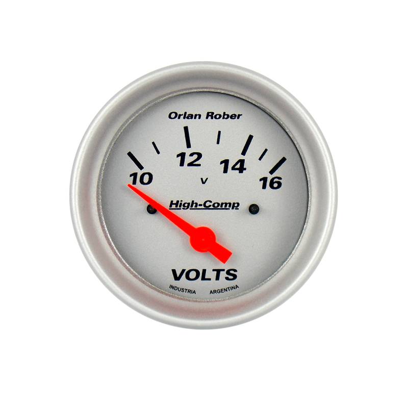 1024P12 INSTRUMENTAL HIGH COMPETICION 72MM PLATA VOLTIMETRO DE 72MM 12 VOLTS HIGH-COMPETICION