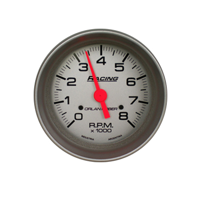 332P2448 INSTRUMENTAL RACING 80 mm PLATA TACOMETRO