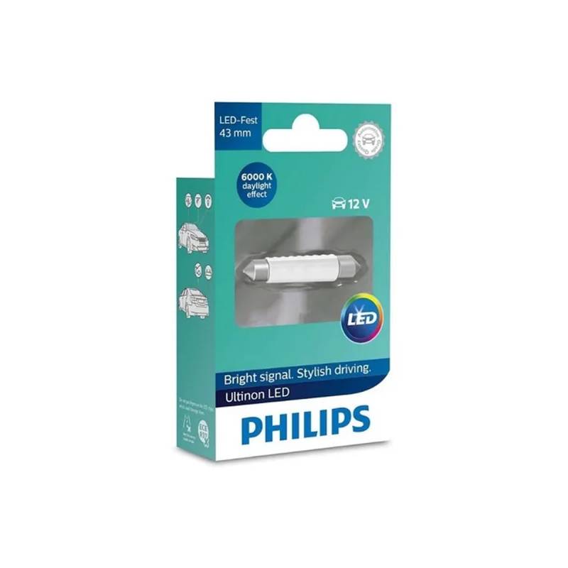 LED11864 LAMPARA LED SEÑALIZACION FESTOON 43MM LED 11864 ULW 12V        X1