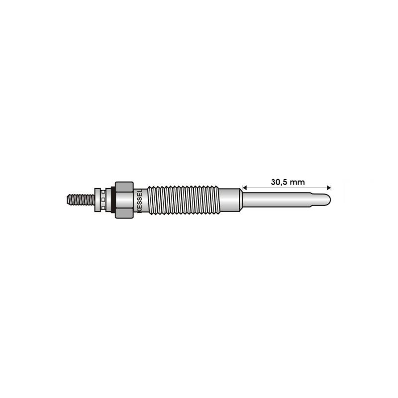 9455 BUJIA INCANDESCENTE PARA MOTOR DIESEL TOYOTA 2.4 D ( LARGO 31/ANCHO 5  4/5/6 VOLTS/ROSCA 10 x 1/25 )