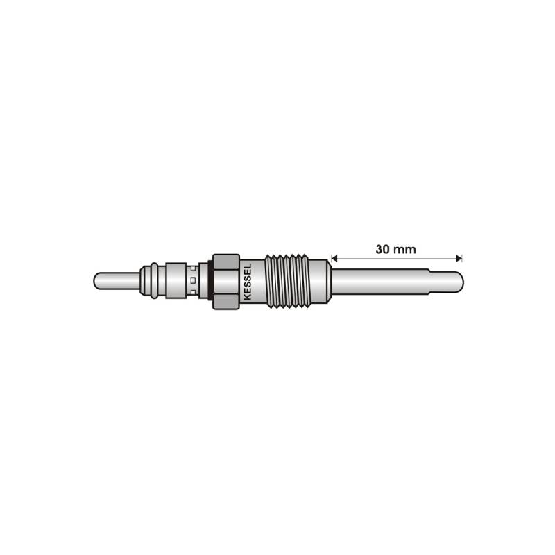 9216 BUJIA INCANDESCENTE PARA MOTOR DIESEL ALFA ROMEO 1.9 JTD/2.4 JTD/FIAT 1.9 JTD/2.4 JTD/LANCIA 1.9 JTD/2.4 JTD ( LARGO 30/ANCHO 6  5/5/12 VOLTS/ROSCA 12 X 1/