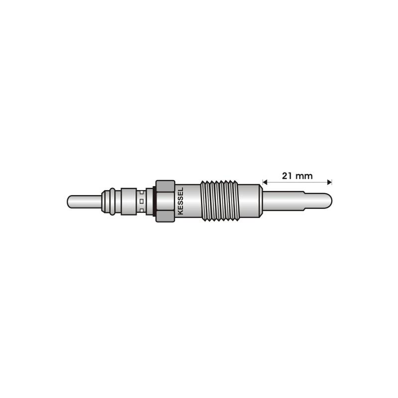 9920 BUJIA INCANDESCENTE PARA MOTOR DIESEL FIAT 1.9 D ( LARGO 21/ANCHO 6  5/5/11/5 VOLTS/ROSCA 12 X 1/25 )