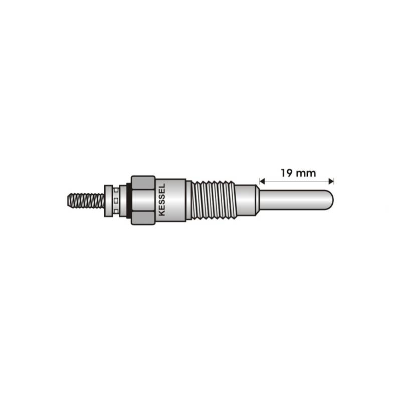 9932 BUJIA INCANDESCENTE PARA MOTOR DIESEL NISSAN 2.2 SD/2.3 D/SD/2.5 SD/D21 2WD/4WD ( LARGO 19/ANCHO 5/10/5 VOLTS/ROSCA 10 x 1/25 )