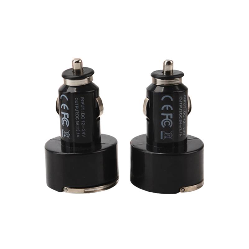 KBCH006B ACCESORIO PARA CELULAR CARGADOR DOBLE USB 12V / 24V OUTPUT 5V 3100MA NEGRO