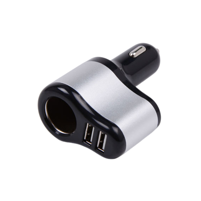 KBCH007B ACCESORIO PARA CELULAR CARGADOR DOBLE USB + ENCENDEDOR 12V / 24V OUTPUT 5V 4200 MA NEGRO+PLATEADO