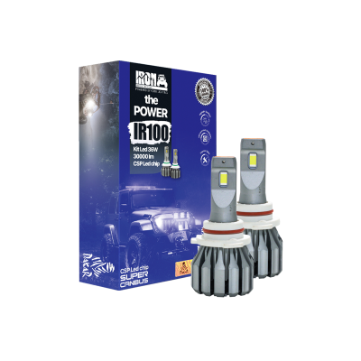 IR100-9005 OFF ROAD KIT DE LED IR100 CANBUS 9005 HB3 10MA GENERACION CHIP CSP SUPER CANBUS 30000 LUMENS 36 WATTS 12V CON COOLER 