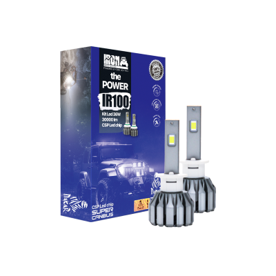 IR100-H1 OFF ROAD KIT DE LED IR100 CANBUS H1 10MA GENERACION CHIP CSP SUPER CANBUS 30000 LUMENS 36 WATTS 12V CON COOLER 