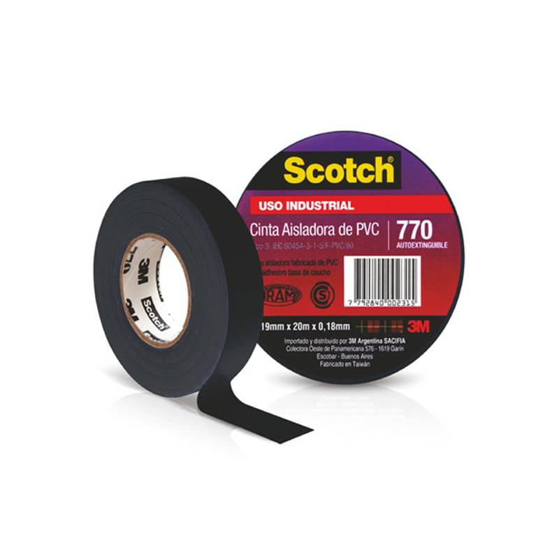 SCOTCH 770 NEGRA 19 MM. X 10 M.