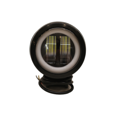 DJ10WHALO OFF ROAD FARO DE LED UNIVERSAL REDONDO 10 WATTS (1 LED * 10 WATT) CON OJO DE ANGEL 12V / 24V - USO ESPECIAL MOTOS Y QUADS - haz de luz spot -