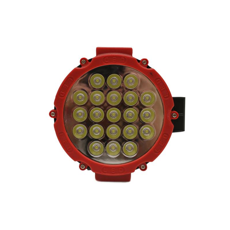 DJ1412ULTRA OFF ROAD FARO DE LED FARO LED REDONDO 21 LED 63W BASE ROJA LUZ BLANCA 17.5X4X17,5CM