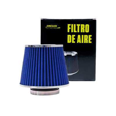 FA006 FILTRO DE AIRE CONICO FILTRO DE AIRE CONICO COMPETICION 76MM AZUL UNIVERSAL