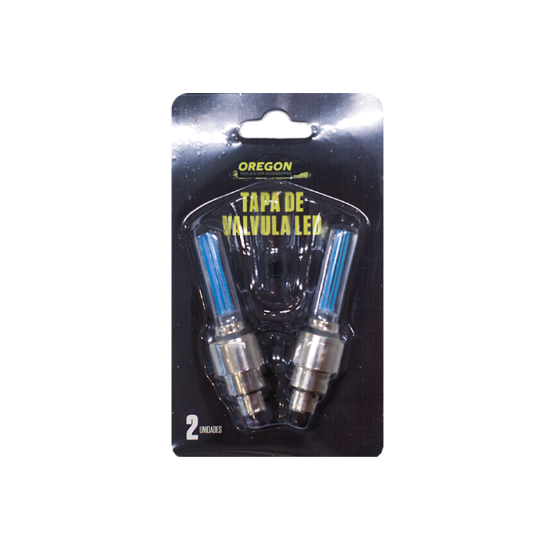 TV013 JUEGO DE TAPITAS  DE VALVULA DEPORTIVA JUEGO 2 UNIDADES - LED AZUL