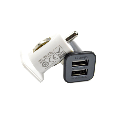 KBCH004B ACCESORIO PARA CELULAR CARGADOR DOBLE USB 12V / 24V OUTPUT 5V 3100MA NEGRO 5
