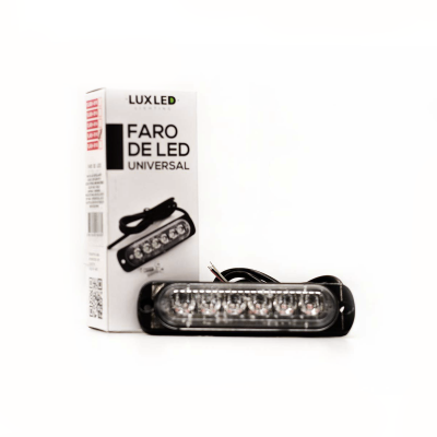 FLASH-RYR OFF ROAD FARO DE LED UNIVERSAL 12V - 6 LED CHAT PARA PARRILLA / PARAGOLPE CON LUZ DESTELLANTE ROJA