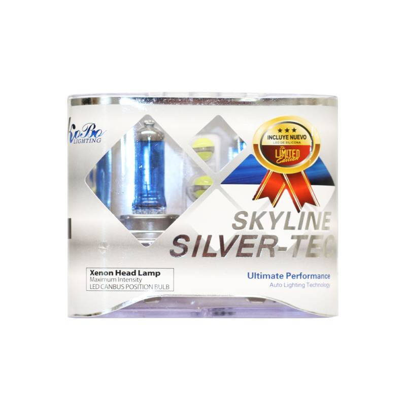 KOK12342SK LAMPARA HALOGENA SKY LINE CANBUS KIT H4 12V 60/55 SKY LINE X 2 + 2 LED T10 CANBUS AZUL FRIO  (CODIGO ANTERIOR: K12342SK)