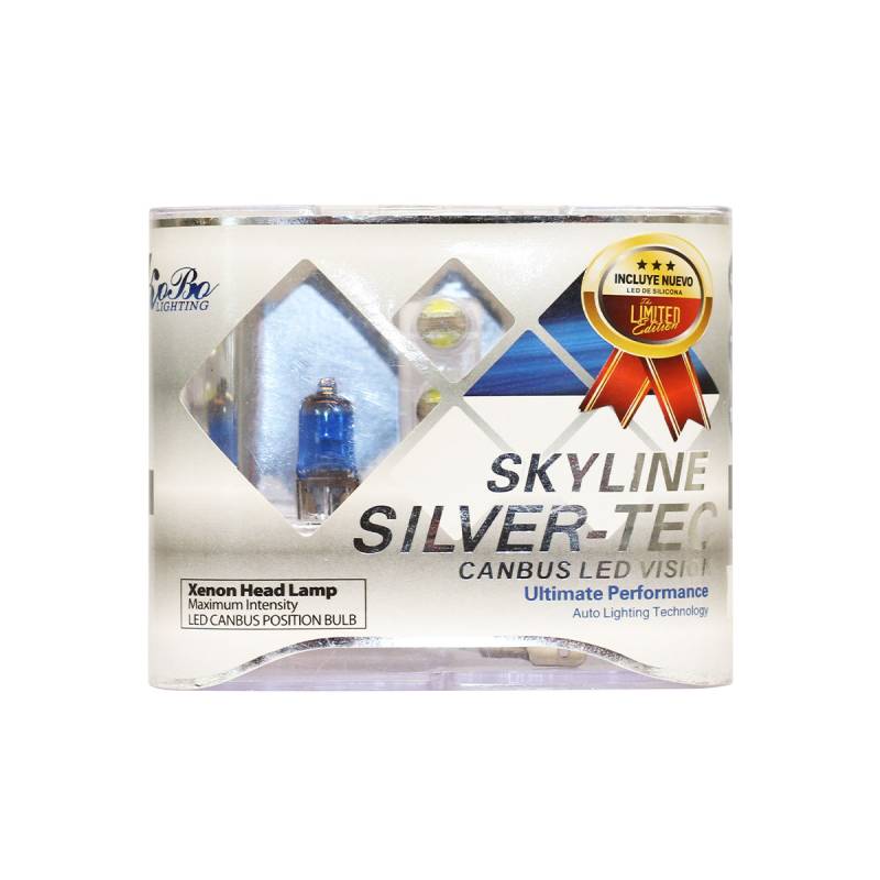 KOK12336SK LAMPARA HALOGENA SKY LINE CANBUS KIT H3 12V 55W SKY LINE X 2 + 2 LED T10 CANBUS AZUL FRIO  (CODIGO ANTERIOR: K12336SK)