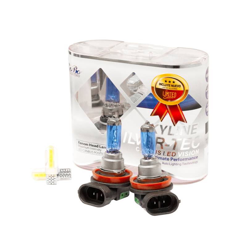 KOKH16SK LAMPARA HALOGENA SKY LINE CANBUS KIT H16 12V 24W SKY LINE X 2 + 2 LED T10 CANBUS AZUL FRIO  (CODIGO ANTERIOR: KH16SK)