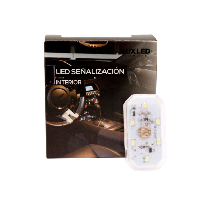 LEDRICREE12PIN PLAFON LED CREE RECARGABLE USB 6 LED CREE AUTOADHESIVO COLOR ROSA