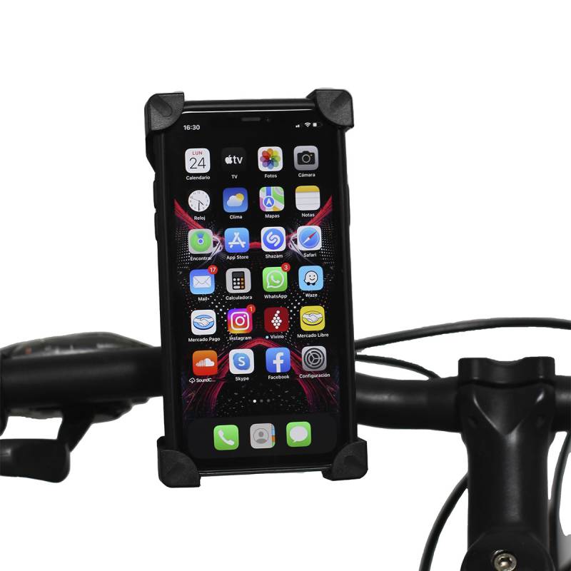 KBSOP011B ACCESORIO PARA CELULAR SOPORTE CELULAR / GPS PARA BICIS Y MOTOS NEGRO
