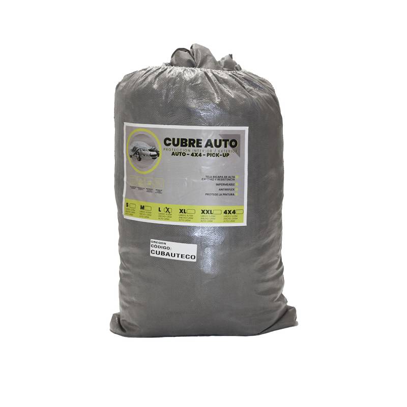 CUBAUTECO CUBRE AUTO ECONOMICO CUBRE AUTO TAMAÑO L. LARGO: 4,30M ANCHO: 1,45M ALTO: 1,45M PROTECCION INTERIOR / EXTERIOR FRISELINA