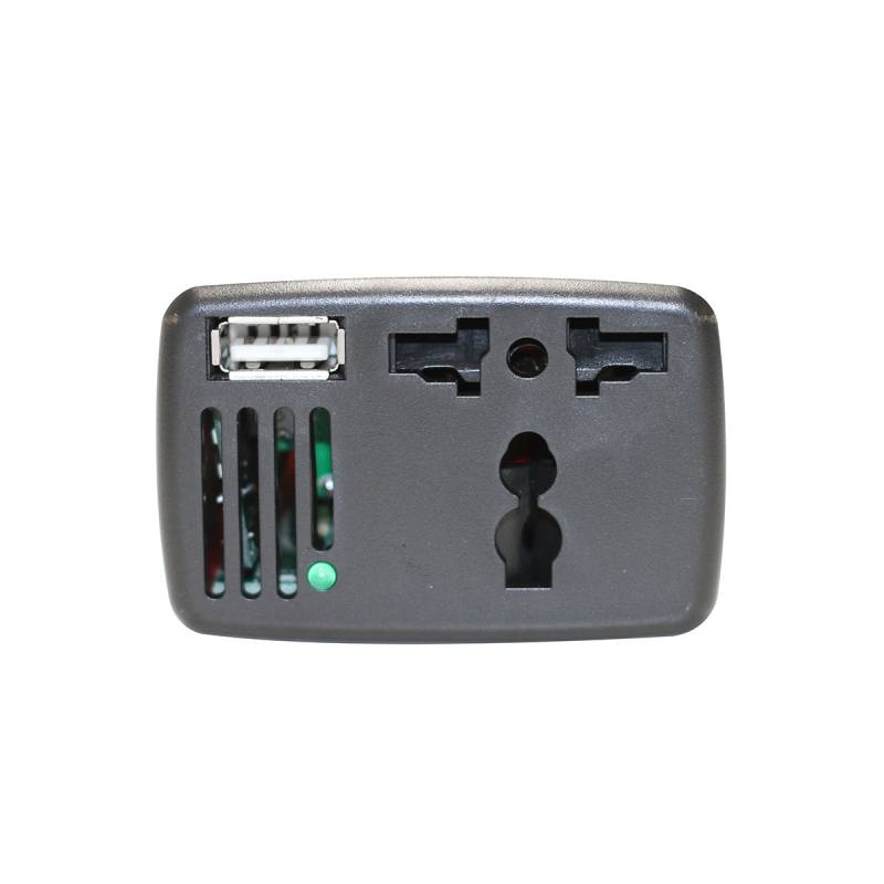 KBINV001R ACCESORIO PARA CELULAR INVERSOR CORRIENTE 12V / 220V - 150W USB OUTPUT>>5V 2.1A ROJO+NEGRO