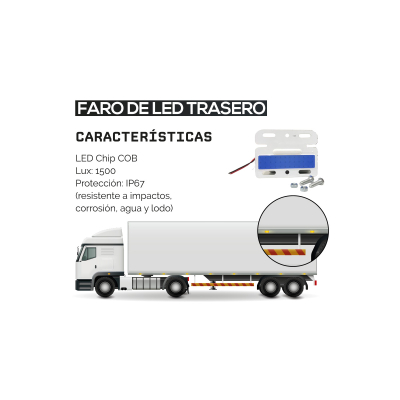 TRUCK-BLUE12 OFF ROAD FAROS DE CAMION PACK X 4 UNIDADES DE FAROS COLGANTES ENCASTRABLES PARA LATERAL DE CAMION 10.5 CM DE ANCHO X 8 CM DE ALTO AZUL 12V