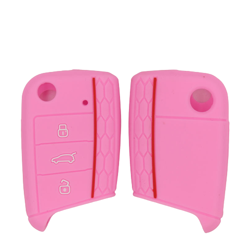 KU-CULLA076 CUBRE LLAVE DE SILICONA VW MK7 - GTI - VIRTUS - GOLF - POLO - VENTO PINK