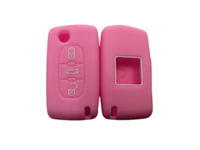 KU-CULLA132 CUBRE LLAVE DE SILICONA PEUGEOT 3 BOTONES NAVAJA 307 - 408 PINK