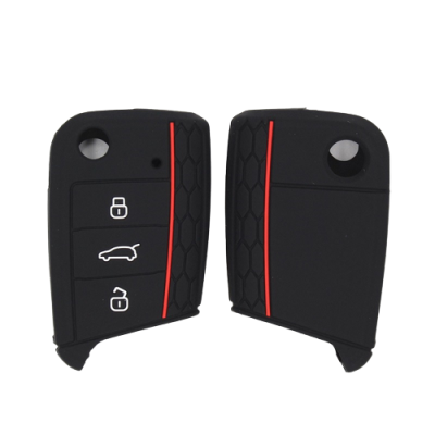 KU-CULLA073 CUBRE LLAVE DE SILICONA VW MK7 - GTI - VIRTUS - GOLF - POLO - VENTO BLACK