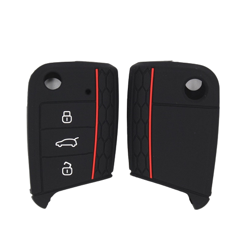 KU-CULLA073 CUBRE LLAVE DE SILICONA VW MK7 - GTI - VIRTUS - GOLF - POLO - VENTO BLACK