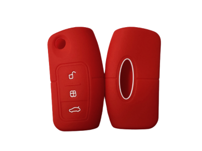 KU-CULLA002 CUBRE LLAVE DE SILICONA FORD FOCUS 2 - FIESTA - ECOSPORT - FORD RANGER RED