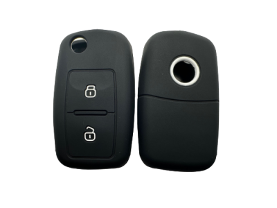 KU-CULLA069 CUBRE LLAVE DE SILICONA VW 2 BOTONES AMAROK - SAVEIRO  BLACK