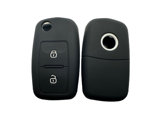 KU-CULLA069 CUBRE LLAVE DE SILICONA VW 2 BOTONES AMAROK - SAVEIRO  BLACK