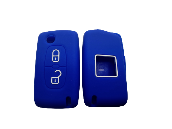 KU-CULLA099 CUBRE LLAVE DE SILICONA CITROEN 2 BOTONES NAVAJA C3 - C4 - PICASSO - BERLINGO BLUE