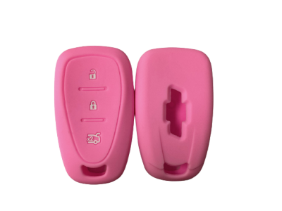 KU-CULLA036 CUBRE LLAVE DE SILICONA CHEVROLET 3 BOTONES PRESENCIA TRACKER - CRUZE PINK