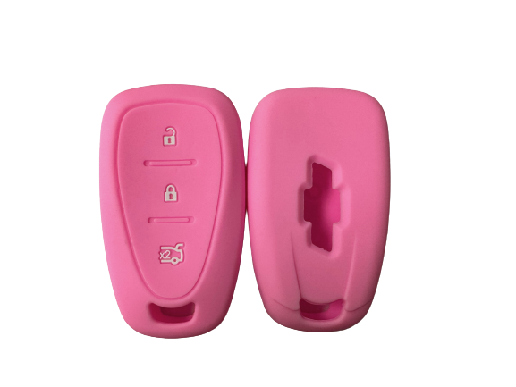 KU-CULLA036 CUBRE LLAVE DE SILICONA CHEVROLET 3 BOTONES PRESENCIA TRACKER - CRUZE PINK