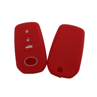 KU-CULLA118 CUBRE LLAVE DE SILICONA TOYOTA 3 BOTONES  HILUX - SW4 2016 RED