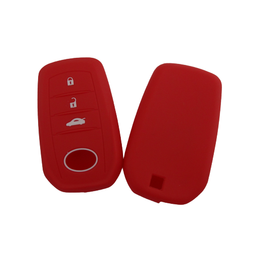 KU-CULLA118 CUBRE LLAVE DE SILICONA TOYOTA 3 BOTONES  HILUX - SW4 2016 RED