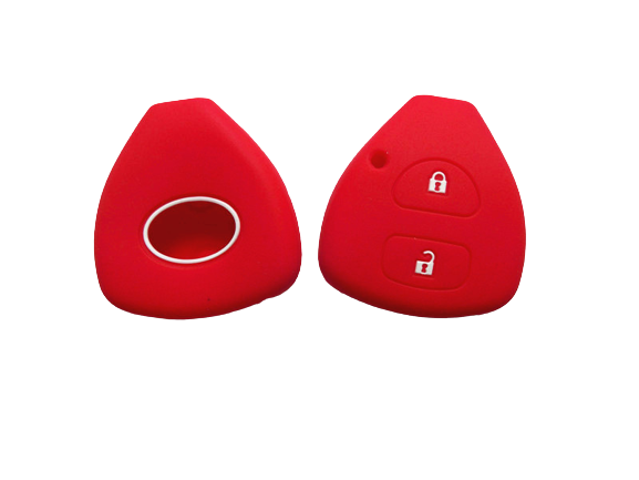 KU-CULLA110 CUBRE LLAVE DE SILICONA TOYOTA 2 BOTONES COROLLA - HILUX - SW4 - RAV4 - ETIOS RED