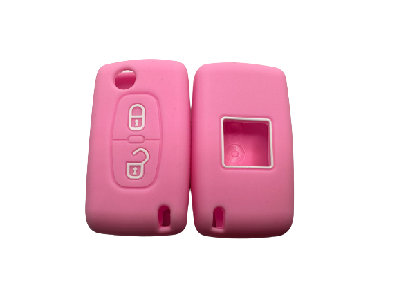 KU-CULLA128 CUBRE LLAVE DE SILICONA PEUGEOT 2 BOTONES NAVAJA 207 GTI - 3008  PINK