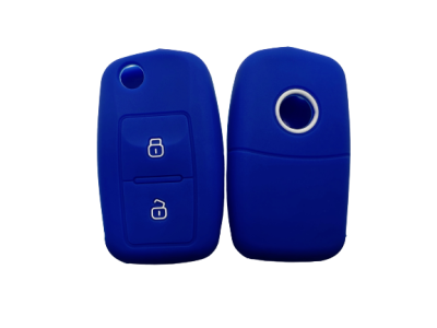 KU-CULLA071 CUBRE LLAVE DE SILICONA VW 2 BOTONES AMAROK - SAVEIRO  BLUE