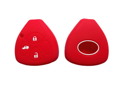 KU-CULLA114 CUBRE LLAVE DE SILICONA TOYOTA 3 BOTONES COROLLA - HILUX- SW4 - RAV4 - ETIOS RED