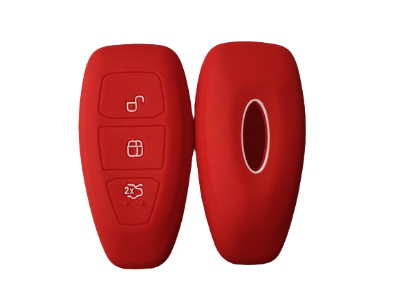 KU-CULLA006 CUBRE LLAVE DE SILICONA FORD KUGA - MONDEO - FIESTA OVALADA RED