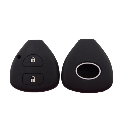 KU-CULLA109 CUBRE LLAVE DE SILICONA TOYOTA 2 BOTONES COROLLA - HILUX - SW4 - RAV4 - ETIOS BLACK